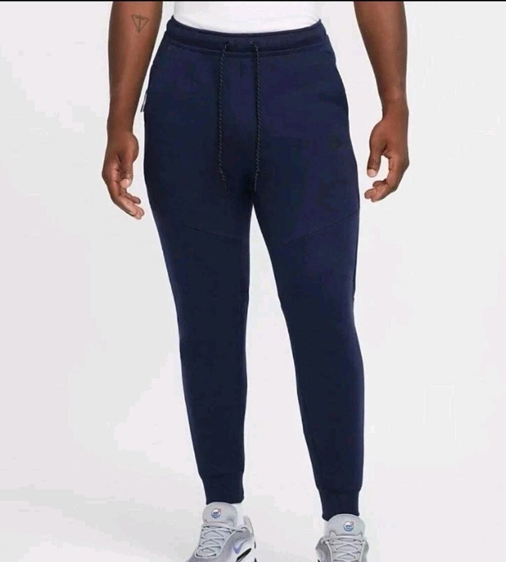 Nike Tech Fleece Joggers Men's Small Obsidian Navy Blue Sweatpants HV0959-451